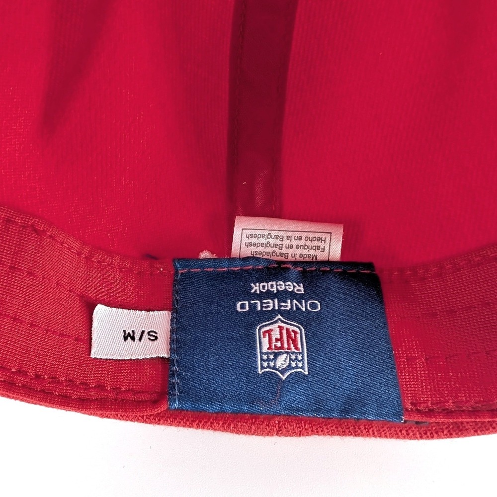 Reebok New England Patriots Pete Brock Signed Onfield Hat Red Size S/M - Picture 7 of 9